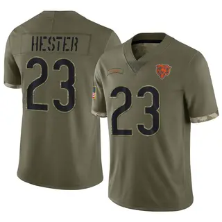 Chicago Bears Youth Devin Hester Limited 2022 Salute To Service Jersey - Olive