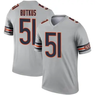 Chicago Bears Youth Dick Butkus Legend Inverted Silver Jersey