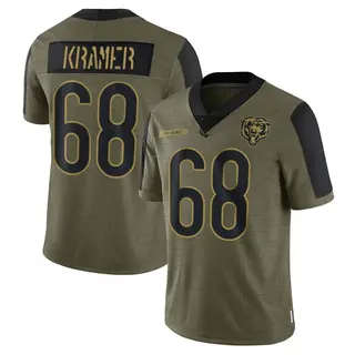 Chicago Bears Youth Doug Kramer Limited 2021 Salute To Service Jersey - Olive