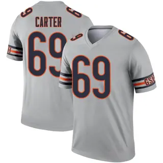 Chicago Bears Youth Ja'Tyre Carter Legend Inverted Silver Jersey
