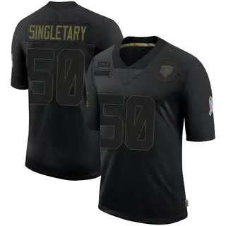 Chicago Bears Youth Mike Singletary Limited 2020 Salute To Service Jersey - Black