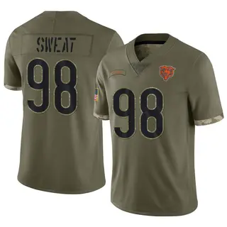 Chicago Bears Youth Montez Sweat Limited 2022 Salute To Service Jersey - Olive