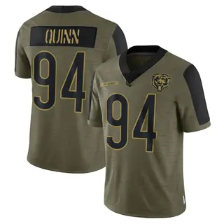 Chicago Bears Youth Robert Quinn Limited 2021 Salute To Service Jersey - Olive