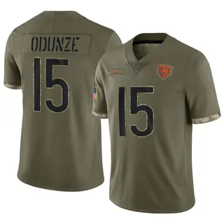 Chicago Bears Youth Rome Odunze Limited 2022 Salute To Service Jersey - Olive