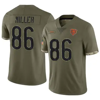 Chicago Bears Youth Zach Miller Limited 2022 Salute To Service Jersey - Olive